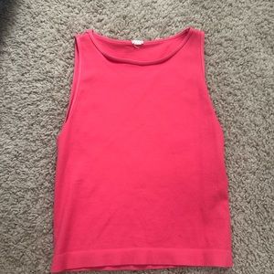 Pink fitted tank top